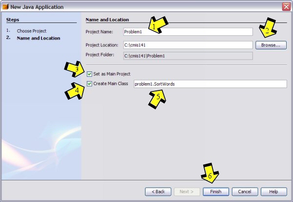 NetBeans new project dialog